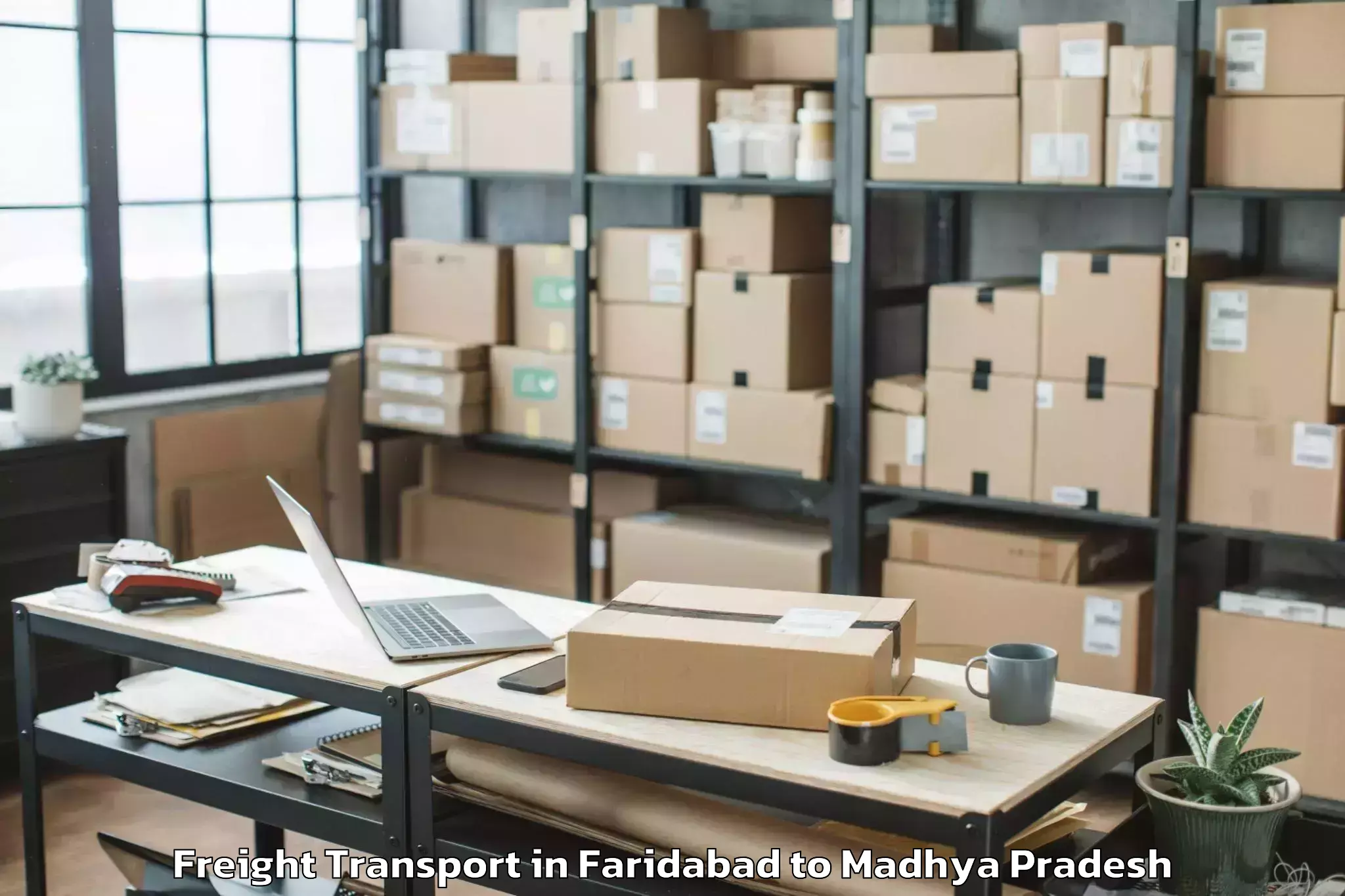 Discover Faridabad to Khajuraho Airport Hjr Freight Transport